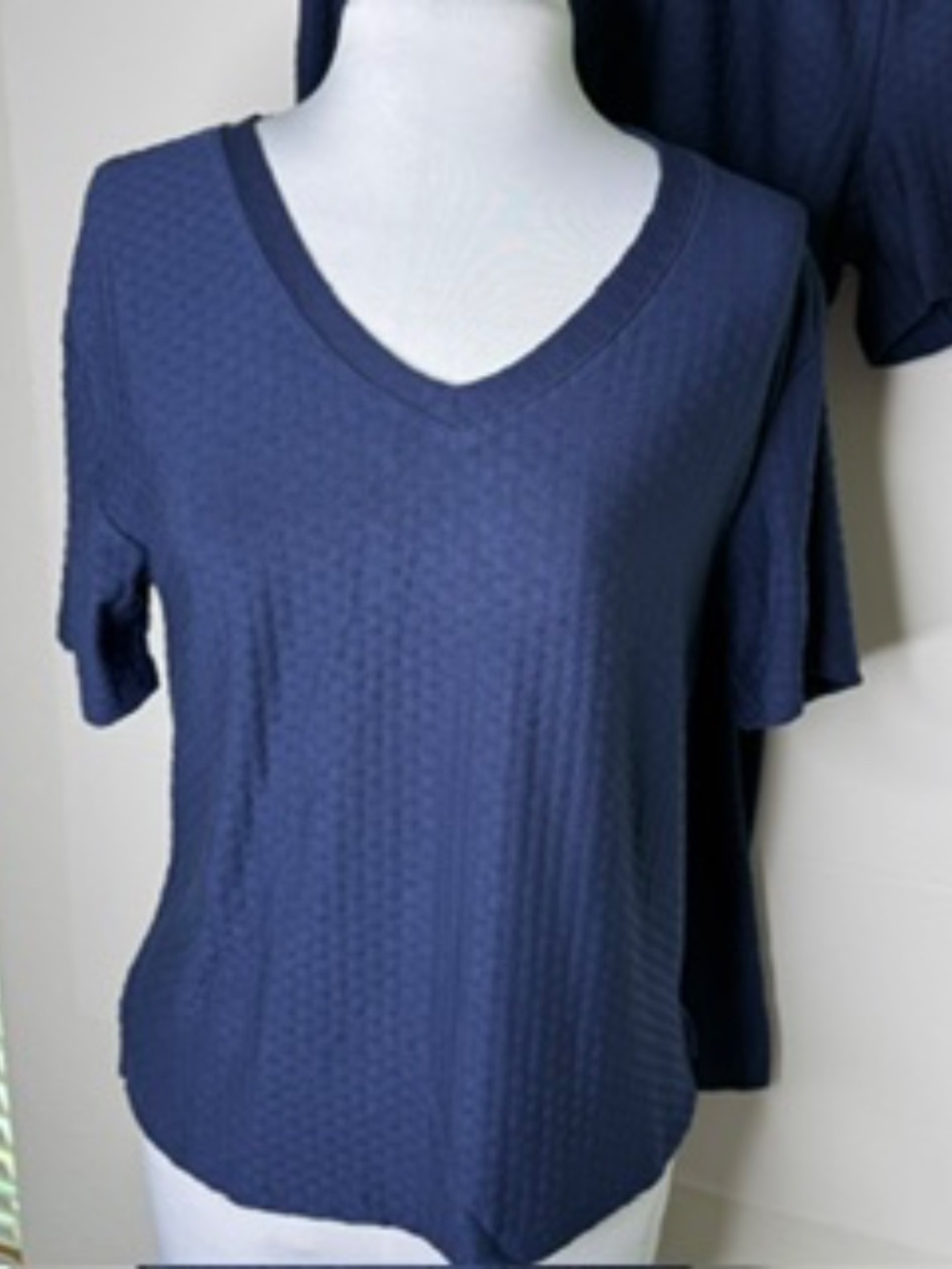 NWT Honeydew V-Neck Intimates 3pc Lounge Short Sleeve Navy Set Size S - Picture 4 of 9